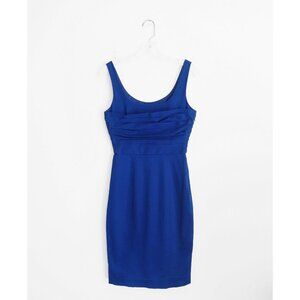 Moschino Cheap and Chic Blue Cotton Sheath Cocktail Dress sz IT 40 fit US 2 4